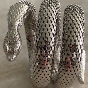 Vintage Whiting & Davis Triple Coil Snake Bracelet